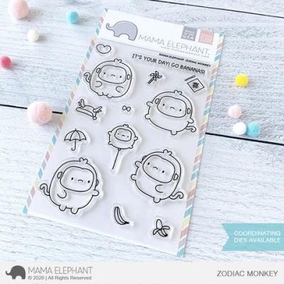 Mama Elephant Clear Stamps -Zodiac Monkey